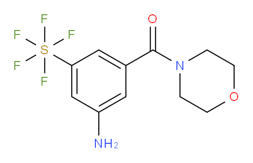 (3-amino-5-(pentafluoromercapto)phenyl)(morpholino)methanone