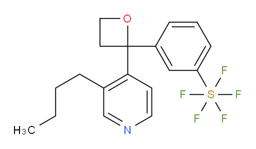 3-(2-(3-butylpyridin-4-yl)oxetan-2-yl)(pentafluoromercapto)benzene