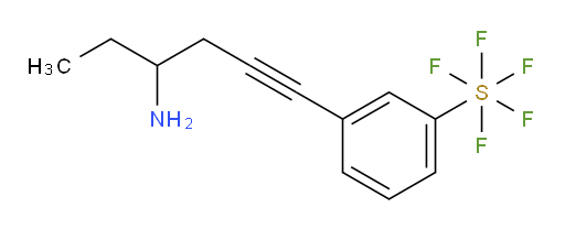 3-(4-aminohex-1-yn-1-yl)(pentafluoromercapto)benzene