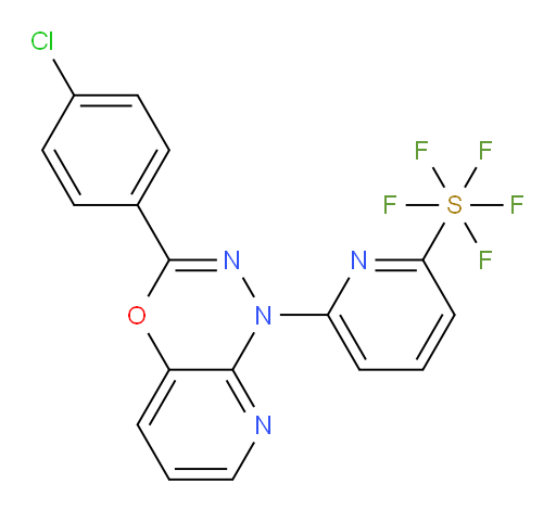 6-(3-(4-chlorophenyl)-1H-pyrido[2,3-e][1,3,4]oxadiazin-1-yl)pyridine-2-ylsulfur pentafluoride
