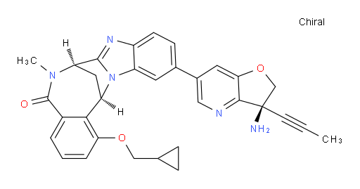 (7R,14R)-11-[(3S)-3-amino-2,3-dihydro-3-(1-propyn-1-yl)-furo[3,2-b]pyridin-6-yl]-1-(cyclopropylmethoxy)-6,7-dihydro-6-methyl-7,14-Methanobenzimidazo[1,2-b][2,5]benzodiazocin-5(14H)--one