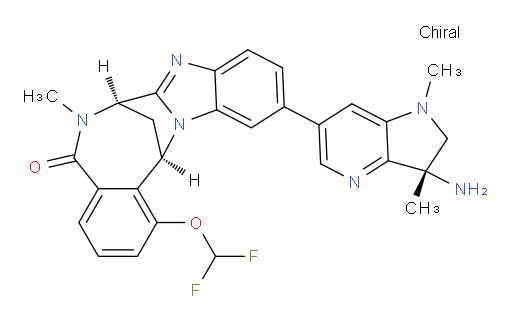 (7R,14R)-11-[(3S)-3-amino-2,3-dihydro-1,3-dimethyl-1H-pyrrolo[3,2-b]pyridin-6-yl]-1-(difluoromethoxy)-6,7-dihydro-6-methyl-7,14-Methanobenzimidazo[1,2-b][2,5]benzodiazocin-5(14H)--one