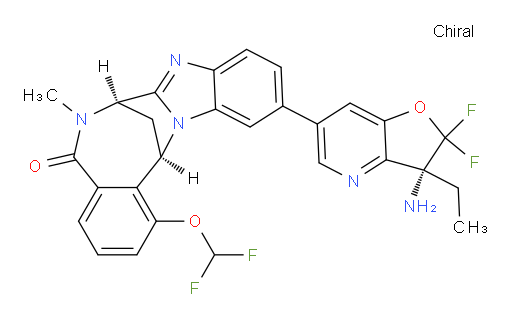 (7R,14R)-11-[(3R)-3-amino-3-ethyl-2,2-difluoro-2,3-dihydrofuro[3,2-b]pyridin-6-yl]-1-(difluoromethoxy)-6,7-dihydro-6-methyl-7,14-Methanobenzimidazo[1,2-b][2,5]benzodiazocin-5(14H)--one