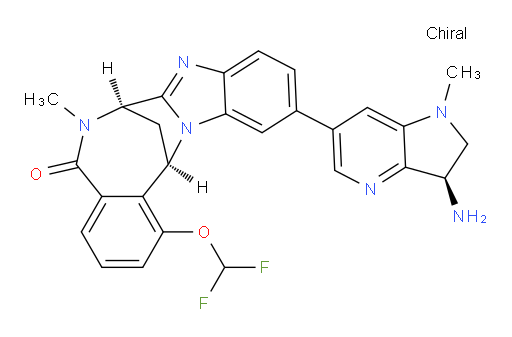 (7R,14R)-11-[(3R)-3-amino-2,3-dihydro-1-methyl-1H-pyrrolo[3,2-b]pyridin-6-yl]-1-(difluoromethoxy)-6,7-dihydro-6-methyl-7,14-Methanobenzimidazo[1,2-b][2,5]benzodiazocin-5(14H)--one