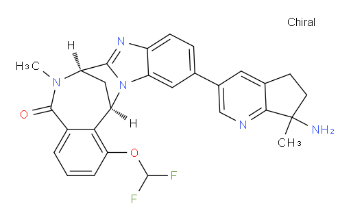 (7R,14R)-11-(7-amino-6,7-dihydro-7-methyl-5H-cyclopenta[b]pyridin-3-yl)-1-(difluoromethoxy)-6,7-dihydro-6-methyl-7,14-Methanobenzimidazo[1,2-b][2,5]benzodiazocin-5(14H)--one