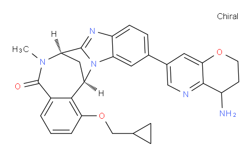 (7R,14R)-11-(4-amino-3,4-dihydro-2H-pyrano[3,2-b]pyridin-7-yl)-1-(cyclopropylmethoxy)-6,7-dihydro-6-methyl-7,14-Methanobenzimidazo[1,2-b][2,5]benzodiazocin-5(14H)--one