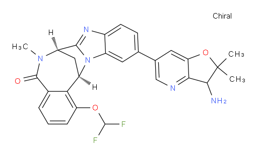 (7R,14R)-11-(3-amino-2,3-dihydro-2,2-dimethyl-furo[3,2-b]pyridin-6-yl)-1-(difluoromethoxy)-6,7-dihydro-6-methyl-7,14-Methanobenzimidazo[1,2-b][2,5]benzodiazocin-5(14H)--one
