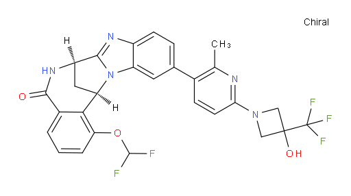 (7R,14R)-1-(Difluoromethoxy)-6,7-dihydro-11-[6-[3-hydroxy-3-(trifluoromethyl)-1-azetidinyl]-2-methylpyridin-3-yl]-7,14-methanobenzimidazo[1,2-b][2,5]benzodiazocin-5(14H)--one