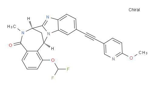 (7R,14R)-1-(difluoromethoxy)-6,7-dihydro-11-[2-(6-methoxy-pyridin-3-yl)ethynyl]-6-methyl-7,14-Methanobenzimidazo[1,2-b][2,5]benzodiazocin-5(14H)--one