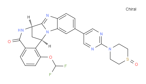 (7R,14R)-1-(difluoromethoxy)-6,7-dihydro-11-[2-(1-oxido-4-thiomorpholinyl)-pyrimidin-5-yl]-7,14-Methanobenzimidazo[1,2-b][2,5]benzodiazocin-5(14H)--one