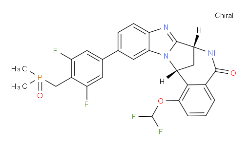 (7R,14R)-1-(difluoromethoxy)-11-[4-[(dimethylphosphinyl)methyl]-3,5-difluorophenyl]-6,7-dihydro-7,14-Methanobenzimidazo[1,2-b][2,5]benzodiazocin-5(14H)--one