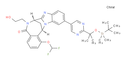 (7R,14R)-1-(difluoromethoxy)-11-[2-[1-[[(tert-butyl)dimethylsilyl]oxy]-1-methylethyl]pyrimidin-5-yl]-6,7-dihydro-6-(2-hydroxyethyl)-7,14-Methanobenzimidazo[1,2-b][2,5]benzodiazocin-5(14H)--one