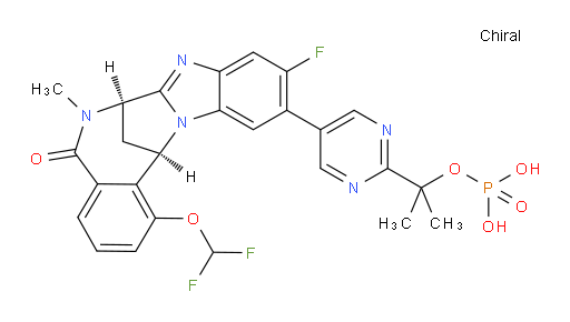 (7R,14R)-1-(difluoromethoxy)-10-fluoro-6,7-dihydro-6-methyl-11-[2-[1-methyl-1-(phosphonooxy)ethyl]pyrimidin-5-yl]-7,14-Methanobenzimidazo[1,2-b][2,5]benzodiazocin-5(14H)--one