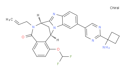 (7R,14R)-6-allyl-11-(2-(1-aminocyclobutyl)pyrimidin-5-yl)-1-(difluoromethoxy)-6,7-dihydro-7,14-methanobenzo[f]benzo[4,5]imidazo[1,2-a][1,4]diazocin-5(14H)-one