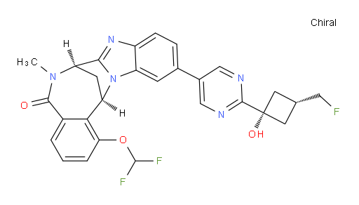 (7R,14R)-1-(difluoromethoxy)-11-(2-((1s,3S)-3-(fluoromethyl)-1-hydroxycyclobutyl)pyrimidin-5-yl)-6-methyl-6,7-dihydro-7,14-methanobenzo[f]benzo[4,5]imidazo[1,2-a][1,4]diazocin-5(14H)-one