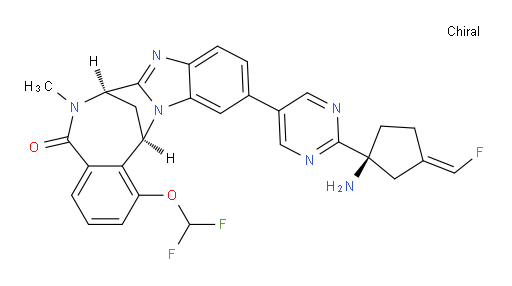 (7R,14R)-11-(2-((S,E)-1-amino-3-(fluoromethylene)cyclopentyl)pyrimidin-5-yl)-1-(difluoromethoxy)-6-methyl-6,7-dihydro-7,14-methanobenzo[f]benzo[4,5]imidazo[1,2-a][1,4]diazocin-5(14H)-one