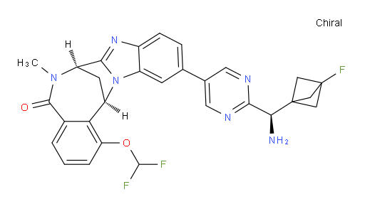(7R,14R)-11-(2-((R)-amino(3-fluorobicyclo[1.1.1]pentan-1-yl)methyl)pyrimidin-5-yl)-1-(difluoromethoxy)-6-methyl-6,7-dihydro-7,14-methanobenzo[f]benzo[4,5]imidazo[1,2-a][1,4]diazocin-5(14H)-one