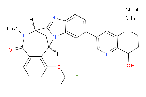 (7R,14R)-1-(difluoromethoxy)-11-(8-hydroxy-5-methyl-5,6,7,8-tetrahydro-1,5-naphthyridin-3-yl)-6-methyl-6,7-dihydro-7,14-methanobenzo[f]benzo[4,5]imidazo[1,2-a][1,4]diazocin-5(14H)-one