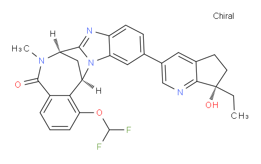 (7R,14R)-1-(difluoromethoxy)-11-((S)-7-ethyl-7-hydroxy-6,7-dihydro-5H-cyclopenta[b]pyridin-3-yl)-6-methyl-6,7-dihydro-7,14-methanobenzo[f]benzo[4,5]imidazo[1,2-a][1,4]diazocin-5(14H)-one