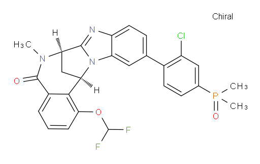 (7R,14R)-11-[2-chloro-4-(dimethylphosphinyl)phenyl]-1-(difluoromethoxy)-6,7-dihydro-6-methyl-7,14-Methanobenzimidazo[1,2-b][2,5]benzodiazocin-5(14H)--one