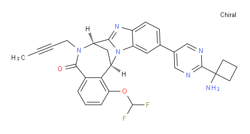 (7R,14R)-11-[2-(1-aminocyclobutyl)-pyrimidin-5-yl]-6-(2-butyn-1-yl)-1-(difluoromethoxy)-6,7-dihydro-7,14-Methanobenzimidazo[1,2-b][2,5]benzodiazocin-5(14H)--one