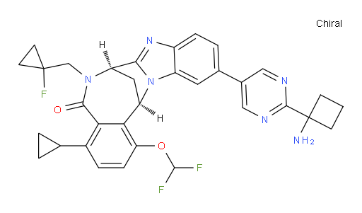 (7R,14R)-11-[2-(1-aminocyclobutyl)-pyrimidin-5-yl]-4-cyclopropyl-1-(difluoromethoxy)-6-[(1-fluoro-cyclopropyl)methyl]-6,7-dihydro-7,14-Methanobenzimidazo[1,2-b][2,5]benzodiazocin-5(14H)--one