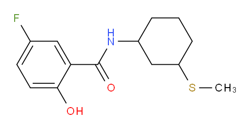 5-fluoro-2-hydroxy-N-(3-(methylthio)cyclohexyl)benzamide