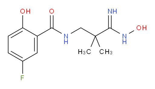 5-fluoro-2-hydroxy-N-(3-(hydroxyamino)-3-imino-2,2-dimethylpropyl)benzamide