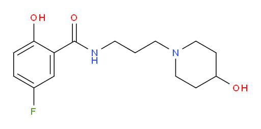 5-fluoro-2-hydroxy-N-(3-(4-hydroxypiperidin-1-yl)propyl)benzamide