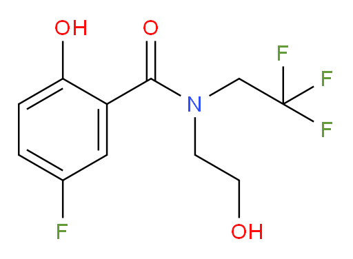 5-fluoro-2-hydroxy-N-(2-hydroxyethyl)-N-(2,2,2-trifluoroethyl)benzamide