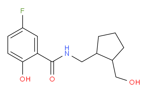 5-fluoro-2-hydroxy-N-((2-(hydroxymethyl)cyclopentyl)methyl)benzamide
