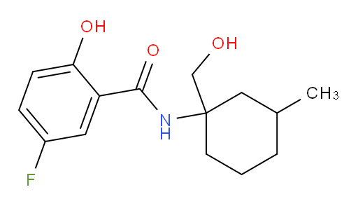 5-fluoro-2-hydroxy-N-(1-(hydroxymethyl)-3-methylcyclohexyl)benzamide