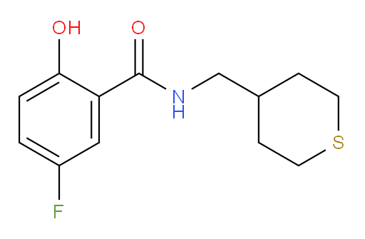 5-fluoro-2-hydroxy-N-((tetrahydro-2H-thiopyran-4-yl)methyl)benzamide