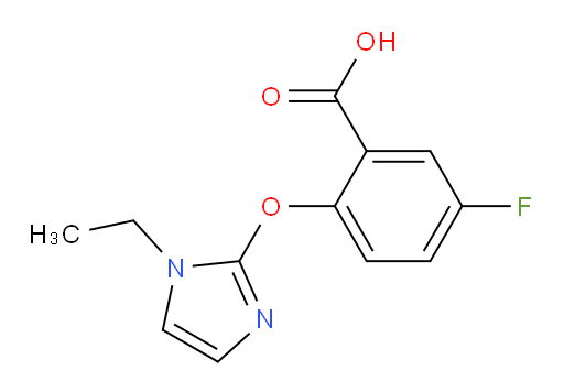 2-((1-ethyl-1H-imidazol-2-yl)oxy)-5-fluorobenzoic acid