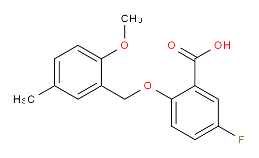 5-fluoro-2-((2-methoxy-5-methylbenzyl)oxy)benzoic acid