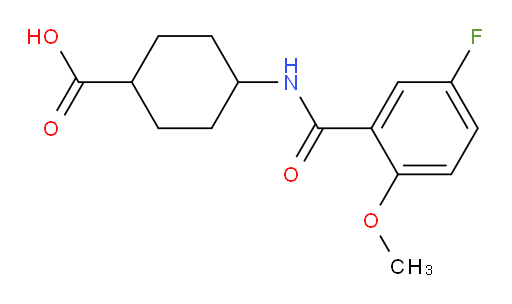 4-(5-fluoro-2-methoxybenzamido)cyclohexanecarboxylic acid