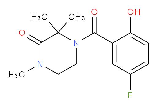 4-(5-fluoro-2-hydroxybenzoyl)-1,3,3-trimethylpiperazin-2-one