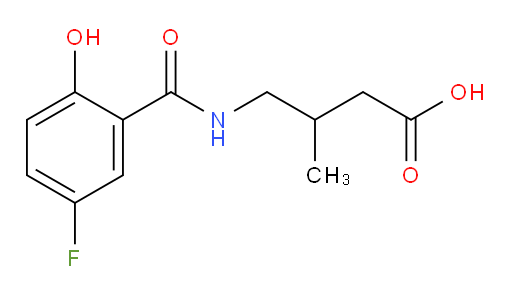 4-(5-fluoro-2-hydroxybenzamido)-3-methylbutanoic acid