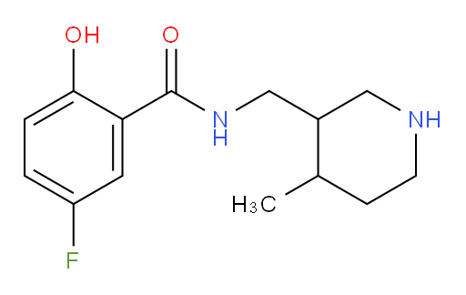 5-fluoro-2-hydroxy-N-((4-methylpiperidin-3-yl)methyl)benzamide