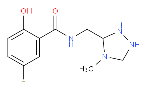 5-fluoro-2-hydroxy-N-((4-methyl-1,2,4-triazolidin-3-yl)methyl)benzamide