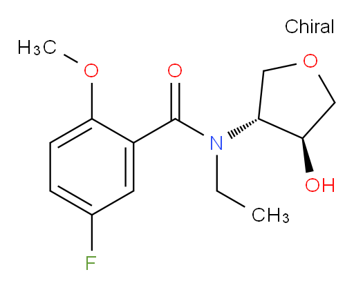 N-ethyl-5-fluoro-N-((3R,4S)-4-hydroxytetrahydrofuran-3-yl)-2-methoxybenzamide
