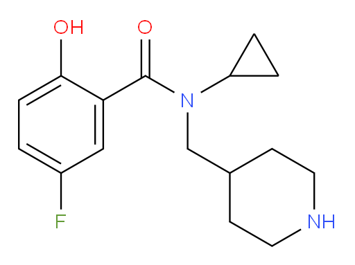 N-cyclopropyl-5-fluoro-2-hydroxy-N-(piperidin-4-ylmethyl)benzamide