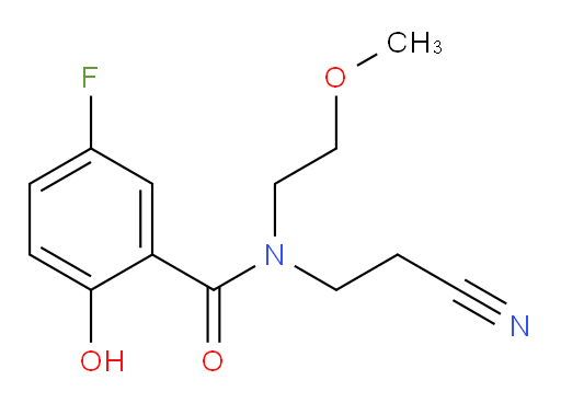 N-(2-cyanoethyl)-5-fluoro-2-hydroxy-N-(2-methoxyethyl)benzamide