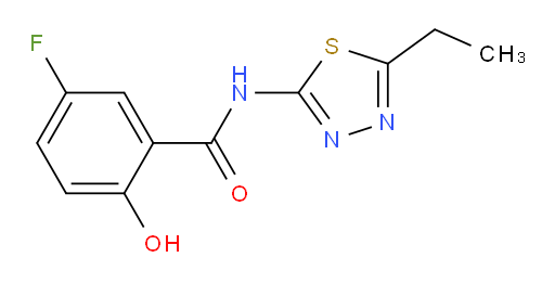 N-(5-ethyl-1,3,4-thiadiazol-2-yl)-5-fluoro-2-hydroxybenzamide