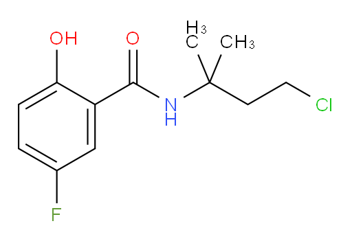 N-(4-chloro-2-methylbutan-2-yl)-5-fluoro-2-hydroxybenzamide
