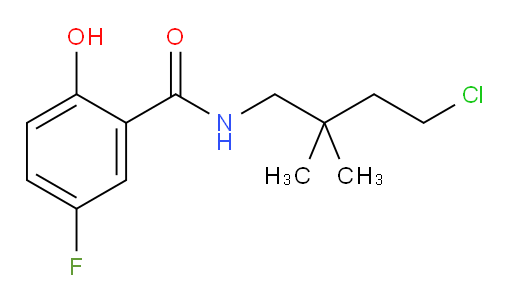 N-(4-chloro-2,2-dimethylbutyl)-5-fluoro-2-hydroxybenzamide