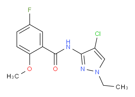 N-(4-chloro-1-ethyl-1H-pyrazol-3-yl)-5-fluoro-2-methoxybenzamide