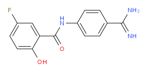 N-(4-carbamimidoylphenyl)-5-fluoro-2-hydroxybenzamide