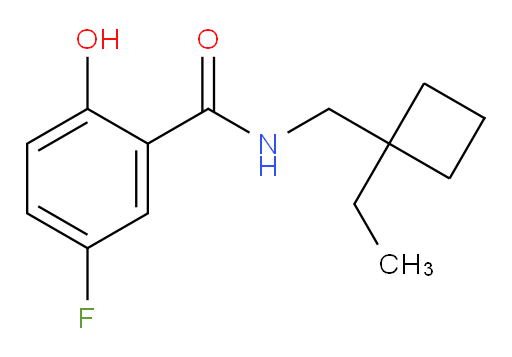 N-((1-ethylcyclobutyl)methyl)-5-fluoro-2-hydroxybenzamide