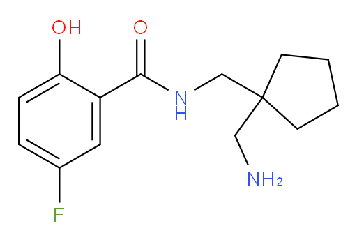 N-((1-(aminomethyl)cyclopentyl)methyl)-5-fluoro-2-hydroxybenzamide